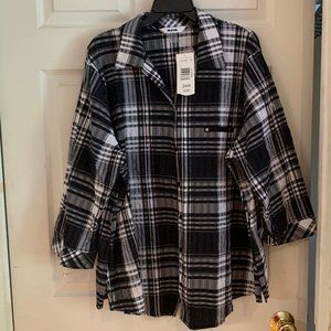 NWT Alia Black and White Blouse Size 24W